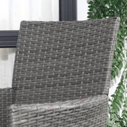 Wyld Haus Ranoyo Ziba Grey Rattan 3 Piece Garden Bistro Set 2 Tier Coffee Table - thumbnail 9