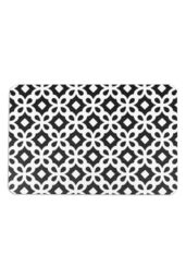 Black Pattern White Stone Non Slip Bath Mat - thumbnail 1