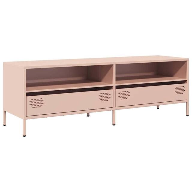 Berkfield Home TV Cabinet Pink 135x39x43.5 cm Cold-rolled Steel - image 1