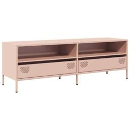 Berkfield Home TV Cabinet Pink 135x39x43.5 cm Cold-rolled Steel