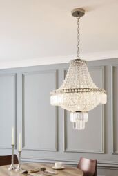 BHS Lighting Chloey Chandelier in Silver - thumbnail 4