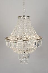BHS Lighting Chloey Chandelier in Silver - thumbnail 1