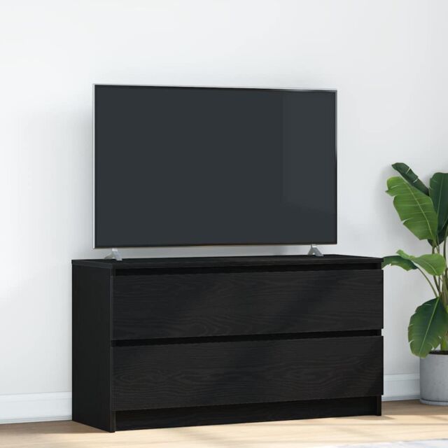 Berkfield Home TV Cabinet Black 100x35x54 cm Engineered Wood - Size: 100 x 35 x 54 cm - image 1