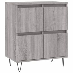 Berkfield Home Sideboard Grey Sonoma 60x35x70 cm Engineered Wood - Size: 60 x 35 x 70 cm - thumbnail 2