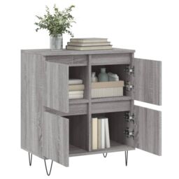 Berkfield Home Sideboard Grey Sonoma 60x35x70 cm Engineered Wood - Size: 60 x 35 x 70 cm - thumbnail 4