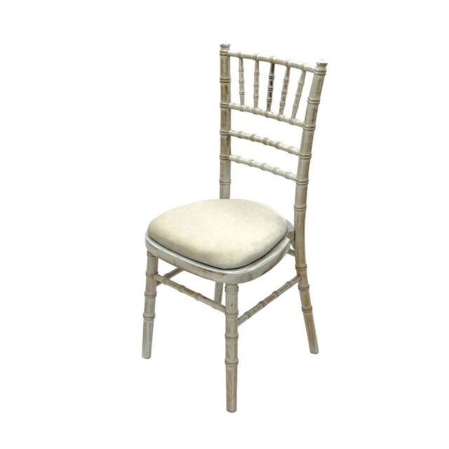 SPETLEK Limewash Chiavari wedding chairs with a removable Ivory Seat Pad in Cream - image 1