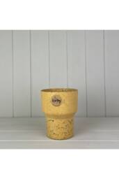 KDMD Earthy Yellow Coffee Husk Minimalist Orchid Pot
