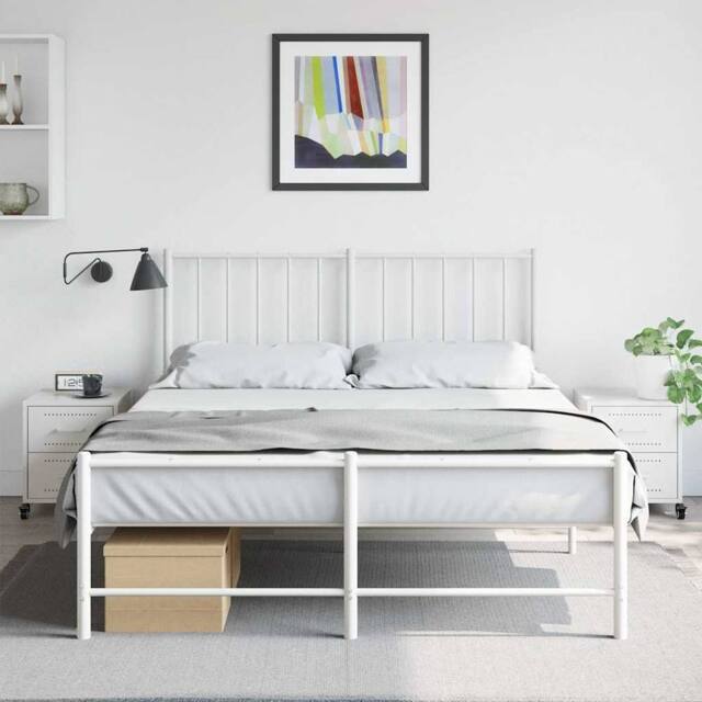 Berkfield Home Stylish Bedside Cabinets 2 pcs White 36x39x43.5 cm Steel - image 1