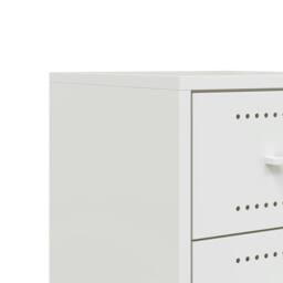 Berkfield Home Stylish Bedside Cabinets 2 pcs White 36x39x43.5 cm Steel - thumbnail 9