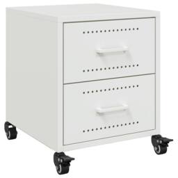Berkfield Home Stylish Bedside Cabinets 2 pcs White 36x39x43.5 cm Steel - thumbnail 5