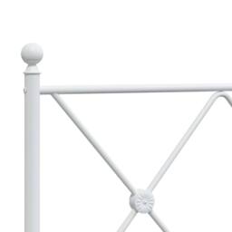 Berkfield Home Metal Bed Frame without Mattress with Headboard White 75x190cm - Size: 75x190 cm - thumbnail 7
