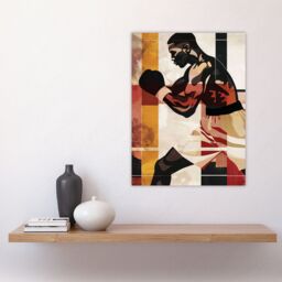 "Artery8 Boxer Pop Art Portrait Fighter Boxing Design Wall Art Print - Size: W24"" x H32""" - thumbnail 4