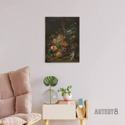"Artery8 Still Life with Fruit Fish & a Nest Mignon Canvas Wall Art - Size: W18"" x H24""" - thumbnail 3
