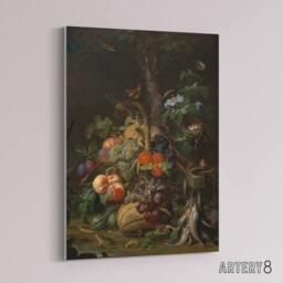 "Artery8 Still Life with Fruit Fish & a Nest Mignon Canvas Wall Art - Size: W18"" x H24""" - thumbnail 2