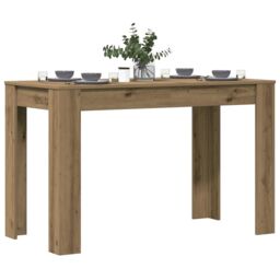 Berkfield Home Dining Table Artisan Oak 120x60x76 cm Engineered Wood in Brown - Size: 120 x 60 x 76 cm