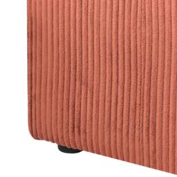 Wyld and Coco Golden Brown Corduroy Square Ottoman - Multifunctional Footstool - thumbnail 7