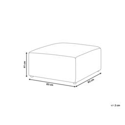 Wyld and Coco Golden Brown Corduroy Square Ottoman - Multifunctional Footstool - thumbnail 3