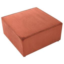 Wyld and Coco Golden Brown Corduroy Square Ottoman - Multifunctional Footstool - thumbnail 6