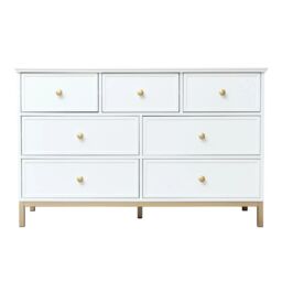 Melody Maison Large Chest Of Drawers & Pair Of Bedside Tables - Aisby White Range - thumbnail 1