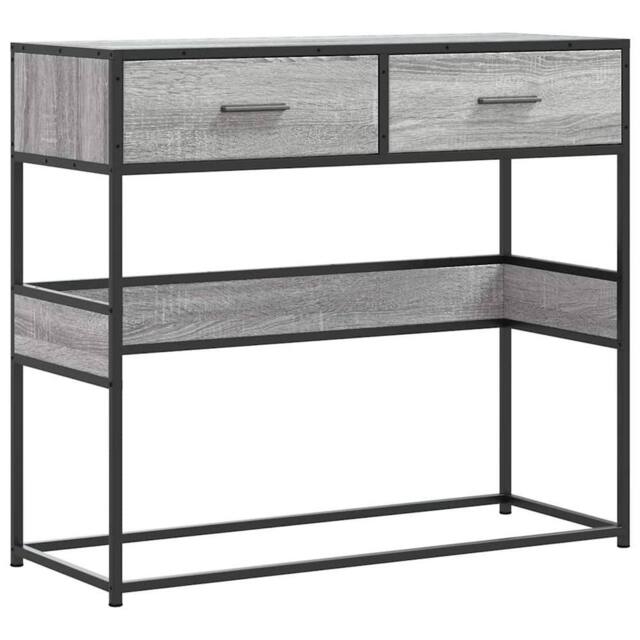 Berkfield Home Console Table Grey Sonoma 90x35x80 cm Engineered Wood - Size: 90 x 35 x 80 cm - image 1