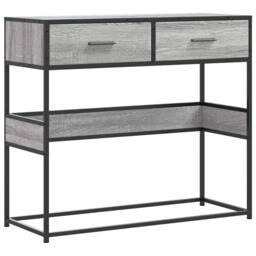Berkfield Home Console Table Grey Sonoma 90x35x80 cm Engineered Wood - Size: 90 x 35 x 80 cm - thumbnail 1