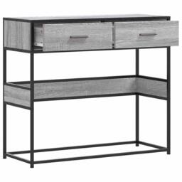 Berkfield Home Console Table Grey Sonoma 90x35x80 cm Engineered Wood - Size: 90 x 35 x 80 cm - thumbnail 7