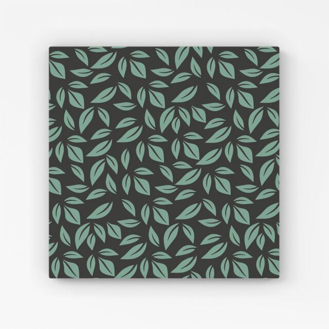 Warren Reed - Designer Delicate Leaf Canvas in Green - Size: w10 inch x h10 inch - image 1