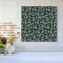 Warren Reed - Designer Delicate Leaf Canvas in Green - Size: w10 inch x h10 inch - thumbnail 2
