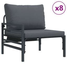 Berkfield Home Garden Sofa Set 12 pcs Anthracite Steel - thumbnail 3