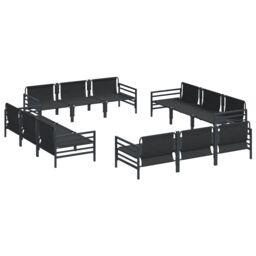 Berkfield Home Garden Sofa Set 12 pcs Anthracite Steel - thumbnail 7