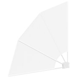 Berkfield Home Balcony Privacy Screen Folding Manual White 115 x 115 cm Fabric - thumbnail 4