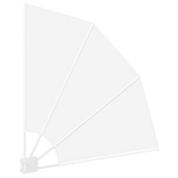 Berkfield Home Balcony Privacy Screen Folding Manual White 115 x 115 cm Fabric - thumbnail 5