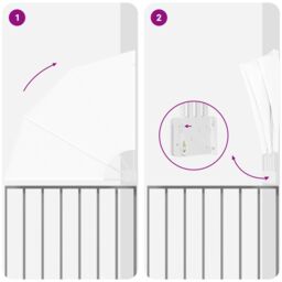 Berkfield Home Balcony Privacy Screen Folding Manual White 115 x 115 cm Fabric - thumbnail 8