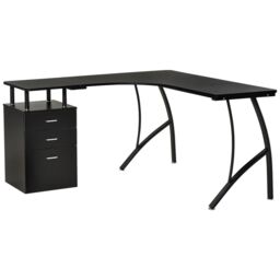 L-Shaped Computer Desk Table w/ Drawer Home Office Corner Workstation