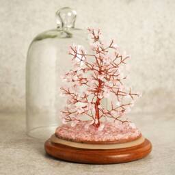 Serenity Gemstone Dome Tree Small - Rose Quartz in Pink - thumbnail 5