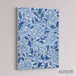 "Artery8 Owen Jones Elegant Ornamental Flower Pattern Canvas Wall Art Print in Blue - Size: W12"" x H16""" - thumbnail 2