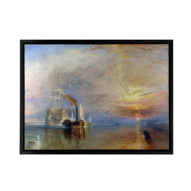 "Artery8 JMW Turner The Fighting Temeraire Ship Framed Canvas Wall Art Print - Size: W12"" x H16""" - image 1