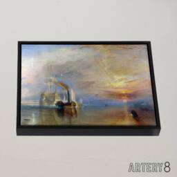 "Artery8 JMW Turner The Fighting Temeraire Ship Framed Canvas Wall Art Print - Size: W12"" x H16""" - thumbnail 2