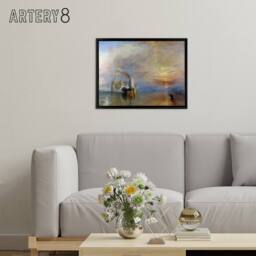 "Artery8 JMW Turner The Fighting Temeraire Ship Framed Canvas Wall Art Print - Size: W12"" x H16""" - thumbnail 3