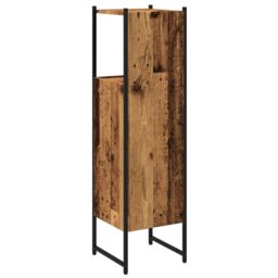 Berkfield Home Bathroom Cabinet Old Wood 33x33x120.5 cm Engineered Wood in Brown - thumbnail 6