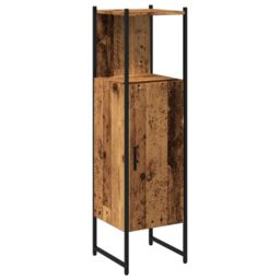 Berkfield Home Bathroom Cabinet Old Wood 33x33x120.5 cm Engineered Wood in Brown - thumbnail 2
