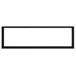 Berkfield Home Wall Cube Shelves 2 pcs Black Oak 100x15x30 cm Engineered Wood - Size: 100 x 15 x 30 cm - thumbnail 6