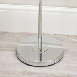 ValueLights Kelsks Chrome Floor Lamp with Jewel Droplet Lamp Shade & LED Bulb in Silver - thumbnail 5