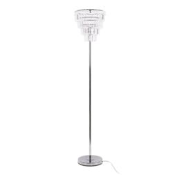 ValueLights Kelsks Chrome Floor Lamp with Jewel Droplet Lamp Shade & LED Bulb in Silver - thumbnail 7