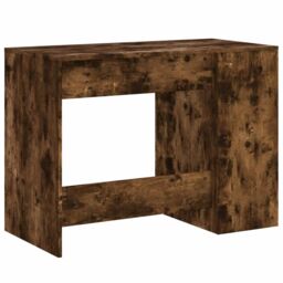 Berkfield Home Desk Smoked Oak 102x50x75 cm Engineered Wood in Brown - Size: 102 x 50 x 75 cm - thumbnail 6