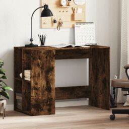 Berkfield Home Desk Smoked Oak 102x50x75 cm Engineered Wood in Brown - Size: 102 x 50 x 75 cm - thumbnail 1