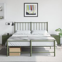 Berkfield Home Bedside Cabinets 2 pcs Olive Green 36x39x43.5 cm Steel - thumbnail 3
