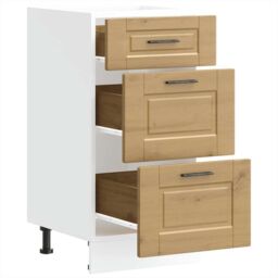 Berkfield Home Kitchen Base Cabinet Porto Artisan Oak Engineered Wood in Brown - thumbnail 5
