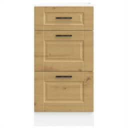 Berkfield Home Kitchen Base Cabinet Porto Artisan Oak Engineered Wood in Brown - thumbnail 4