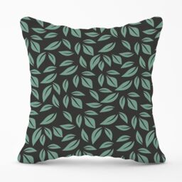 Warren Reed - Designer Delicate Leaf Outdoor Cushion in Green - Size: 60 cm x 60 cm - thumbnail 1
